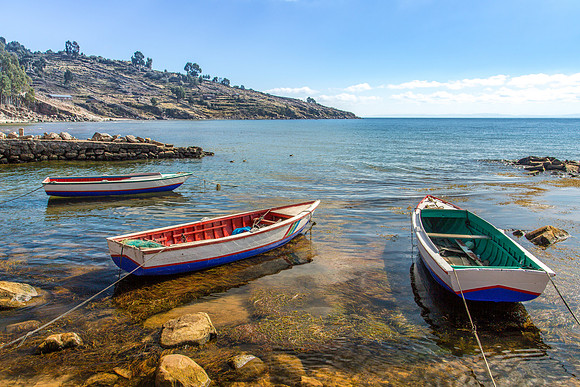 Three Boats at Taquila Peru