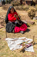 Making Yarn on Taquile Island
