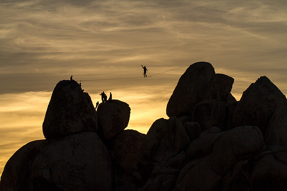 Slackline at Sunset